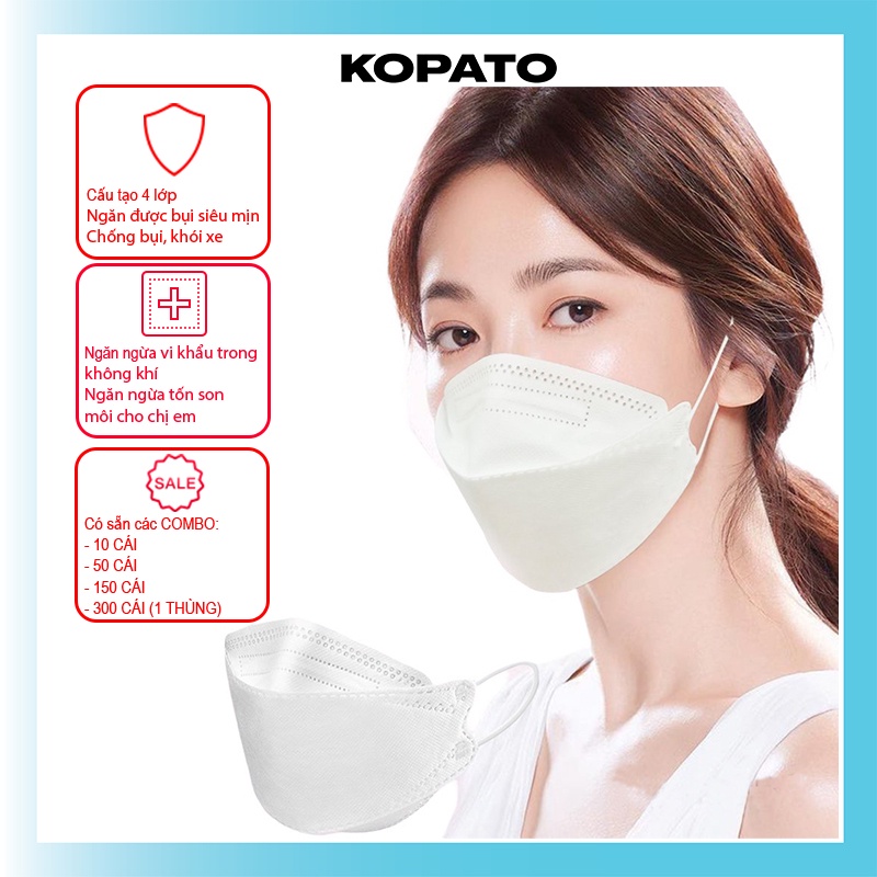 Khẩu Trang Y Tế 4D Mask KF94 Cao Cấp Kiểu Hàn Quốc 4 Lớp Kháng khuẩn, kháng bụi mịn 95% Đạt tiêu chuẩn ISO