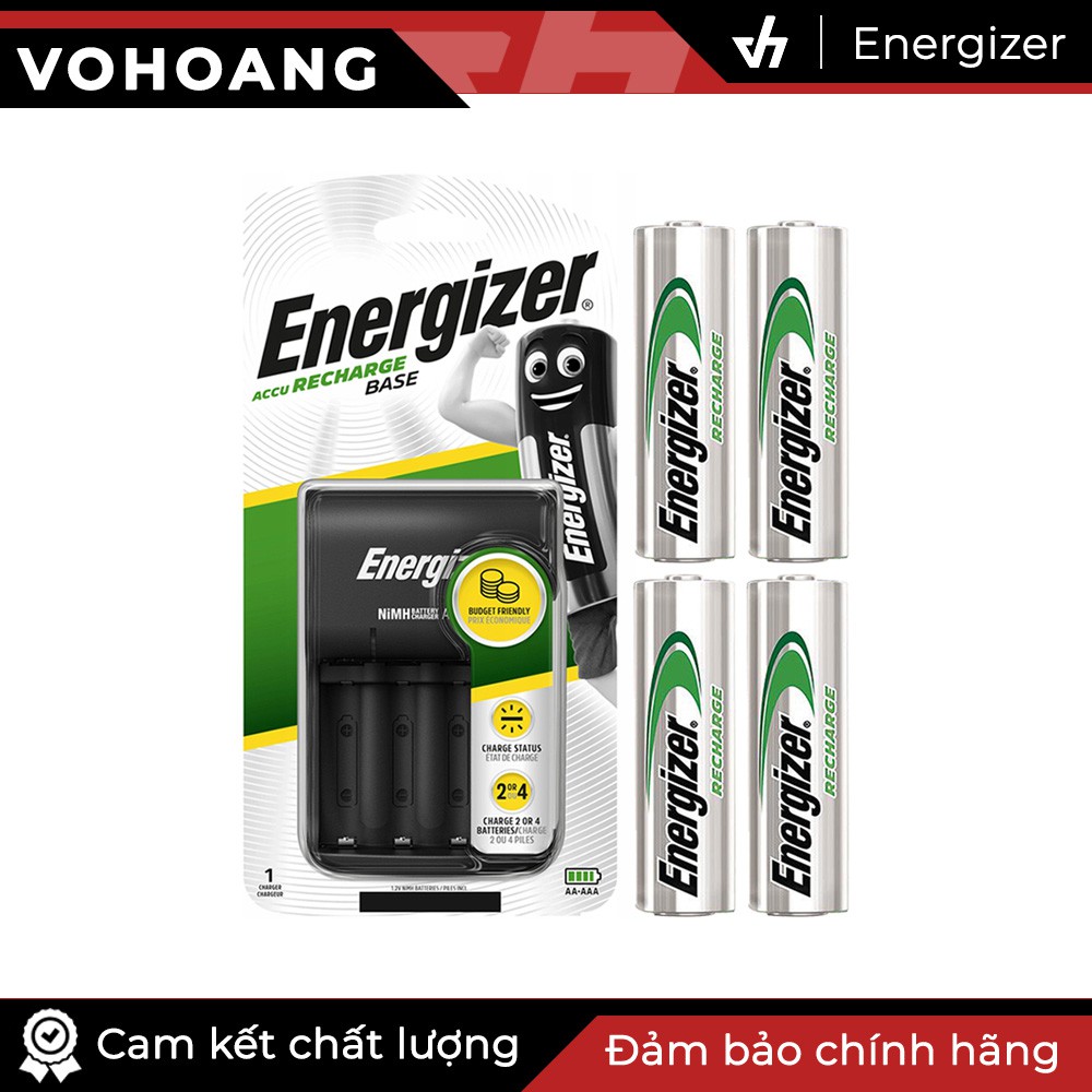 Bộ sạc Energizer Base kèm 4 pin AA Energizer 1300mAh