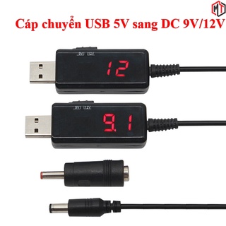 Cáp chuyển đổi USB 5V sang DC 9V hoặc 12V 10W Dùng cho moderm