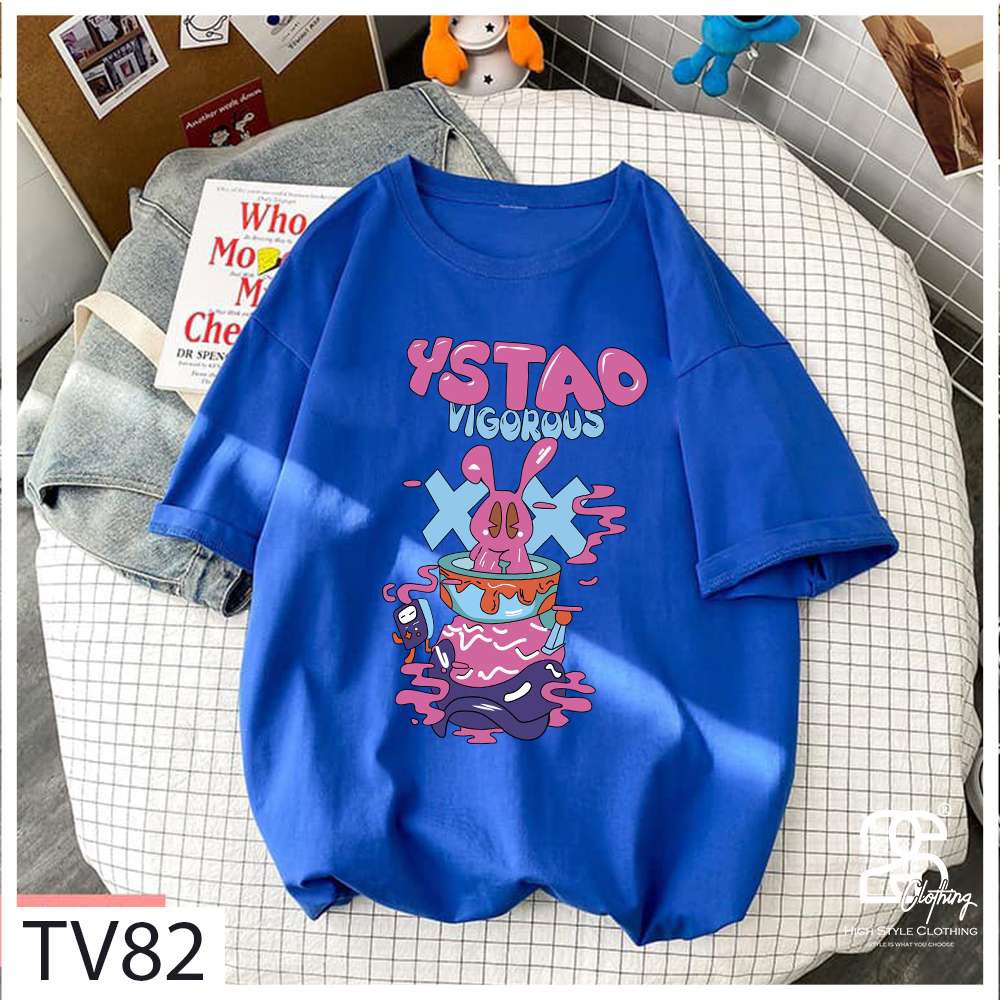 Áo Oversize 2s Clothing Áo Form Rộng Thun Nam Basic Streetwear Cotton Oversize Giá Rẻ In Bad Rabbit TV82 | BigBuy360 - bigbuy360.vn