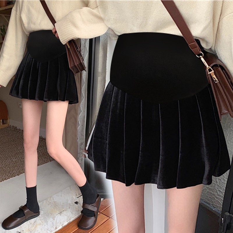 Chân Váy Bầu Xinh CVB61 nhung ngắn CÓ SẴN