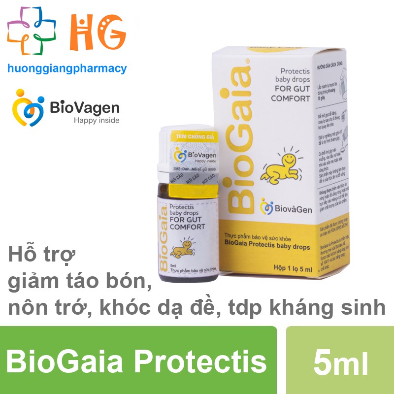 BioGaia Protectis Baby Drops, Men vi sinh cho bé, kích thích tiêu hóa, giúp bé ăn ngon ngủ ngon (chai 5ml)