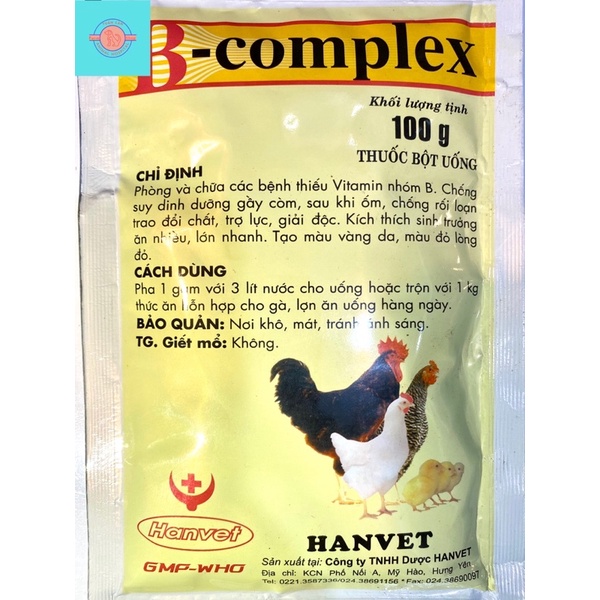 Bcomlex(100g) Hanvet dùng cho vật nuôi