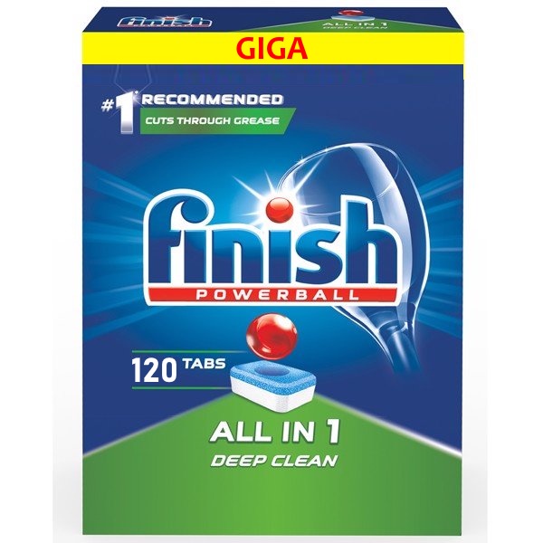 [HCM] Combo Viên rửa chén bát Finish All in one 120 viên + Muối 4kg + Bóng 750ml Nhập khẩu chính hãng