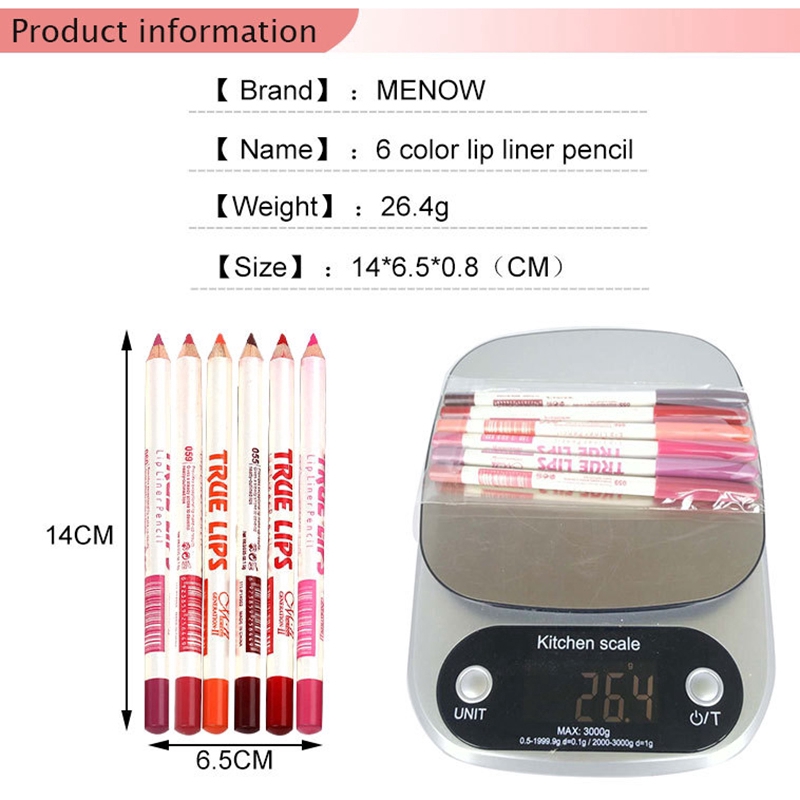 [Hàng mới về] Set 6 chì kẻ môi kháng nước lâu trôi thời trang cho phái đẹp | BigBuy360 - bigbuy360.vn