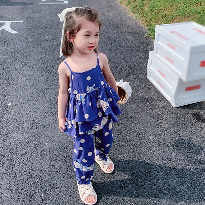 Bộ Đồ Ngủ Không Tay In Hoạt Hình Thời Trang Mùa Hè Dành Cho Bé Gái Se7en