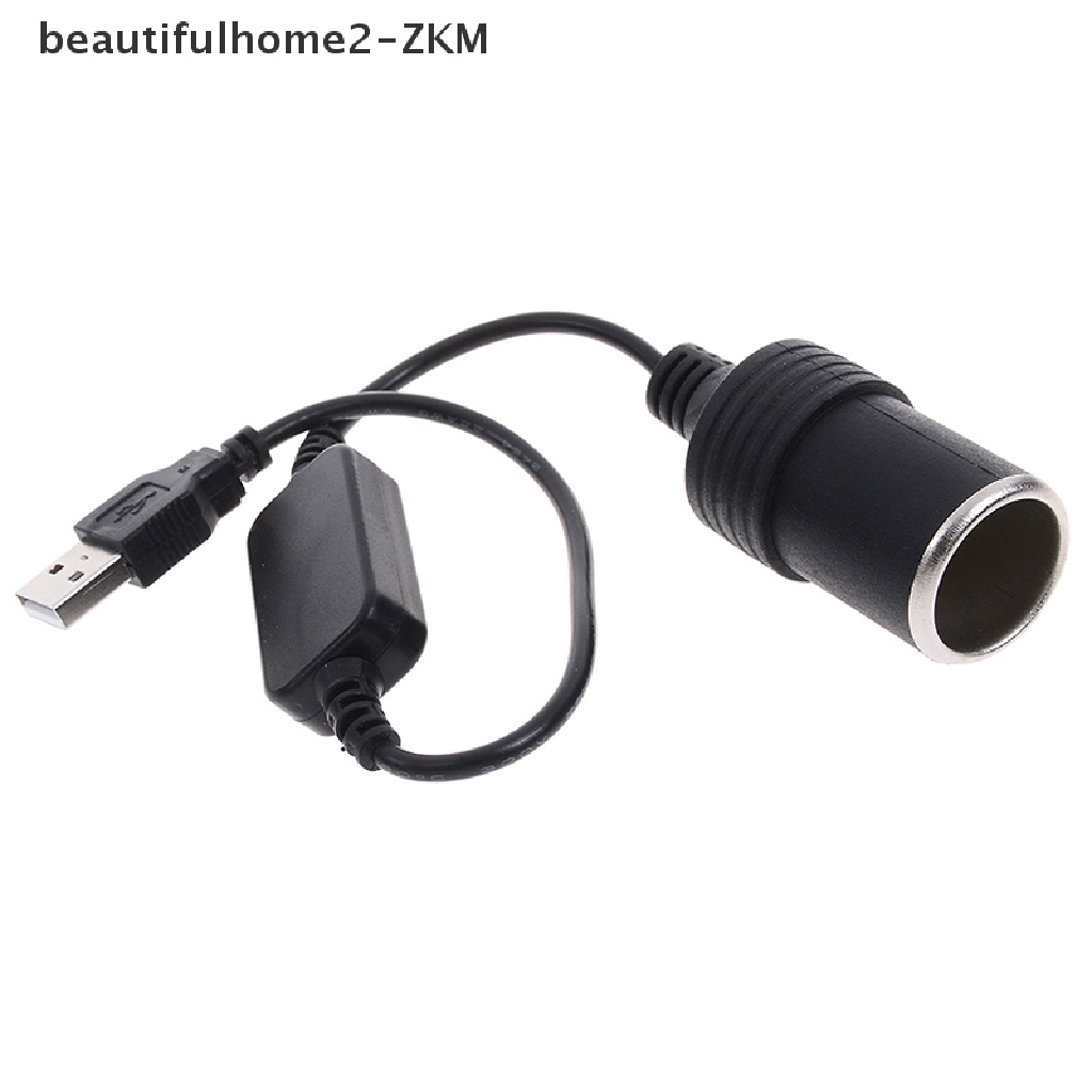 Đầu chuyển đổi USB qua tẩu sạc 5V 2A 12V 8W cho xe hơi