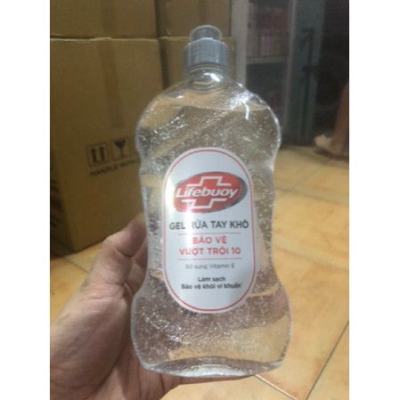 Gel rửa tay khô sạch siêu nhanh Lifebuoy bảo vệ vượt trội 10 (235-500ml)