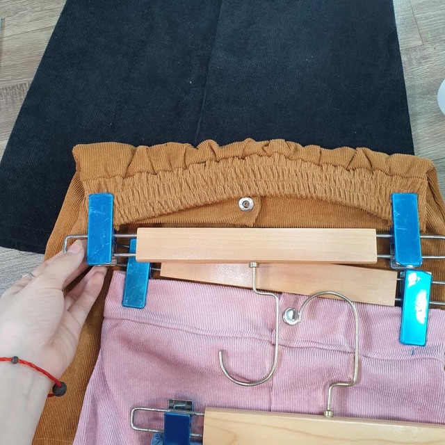 Tb  - Set áo khoác croptop chân váy Nhung tăm