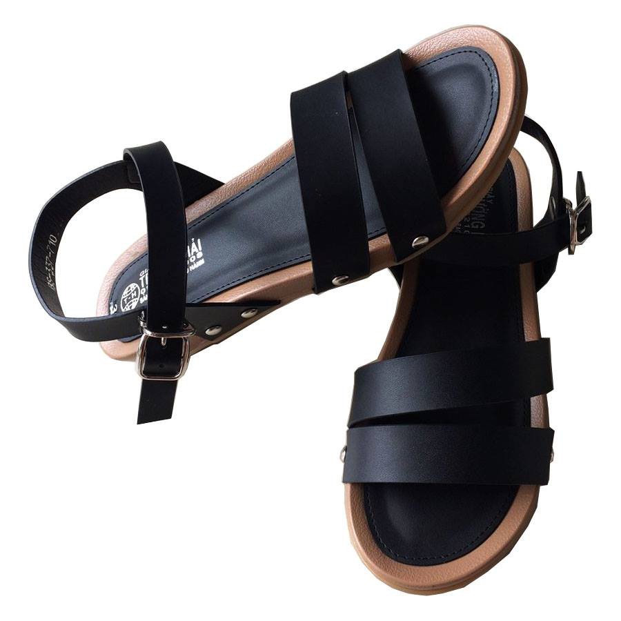 Dép nữ sandal đế bằng cao cấp Trường Hải QN 208