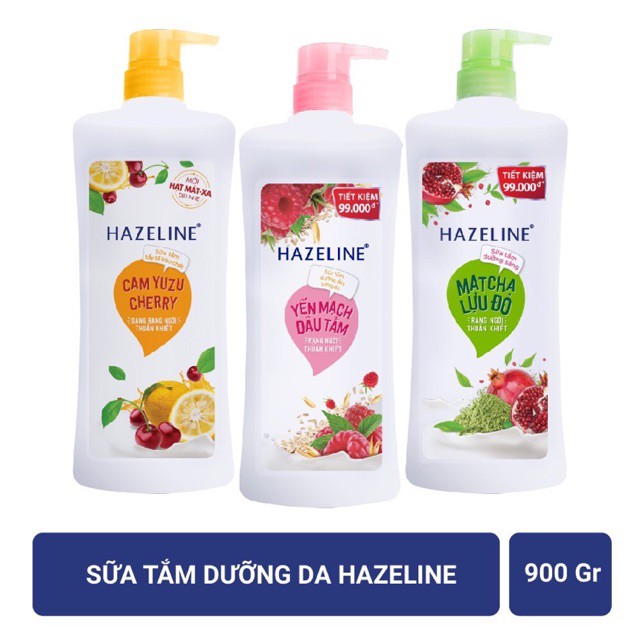 (New Version) Sữa Tắm Hazeline 900g mẫu mới (đủ 3 mùi best seller)