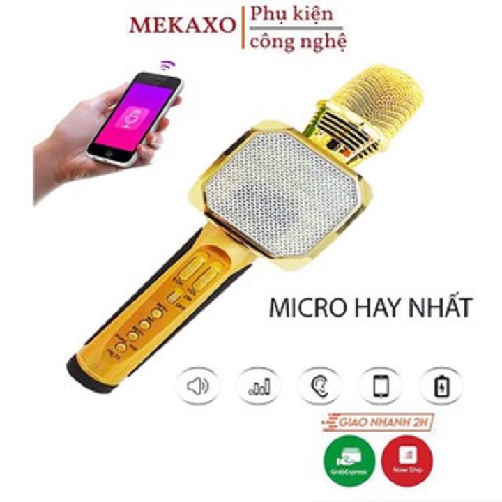 Micro hát karaoke bluetooth cực hay SD10 - Hàng Bảo Hành 12 Tháng