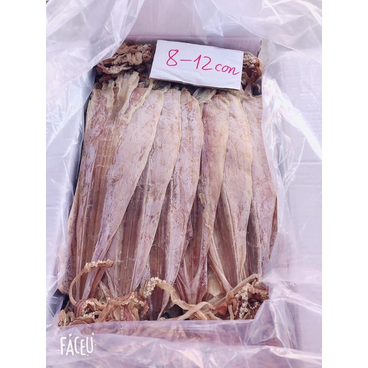 một con mực khô to, hàng loại một ngon dày dài 30cm SeaFood size mực 8-12con/kg, hút chân không | BigBuy360 - bigbuy360.vn