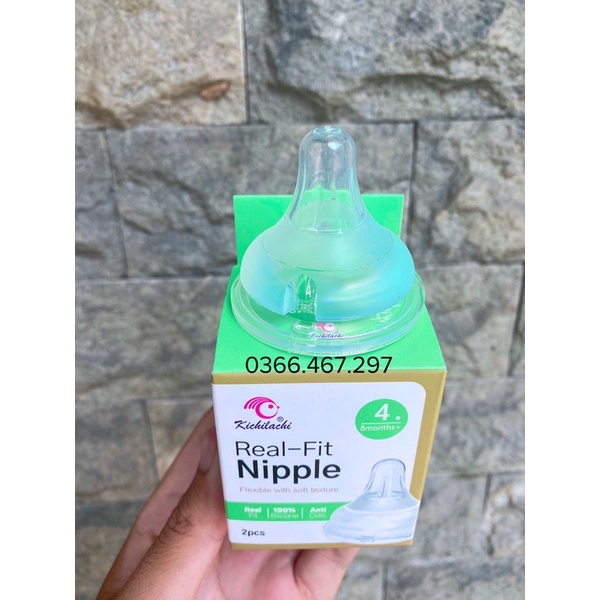NÚM THAY BÌNH HỔ PPSU CỔ RỘNG KICHI 170ML/270ML