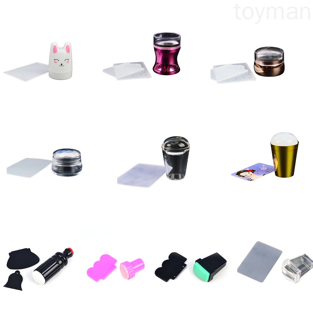 [Hàng mới về] Bộ dụng cụ đóng dấu họa tiết trang trí móng tay thuận tiện chất lượng cao