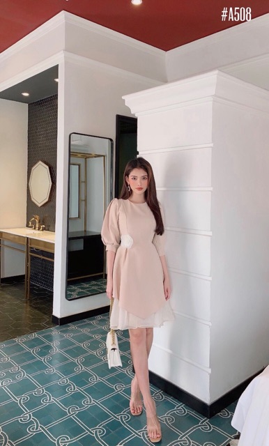 Đầm xoè 🔥Đầm xoè tay phồng( Không kèm tag hoa ) 🔥FREESHIP | BigBuy360 - bigbuy360.vn