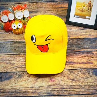 Nón kết/ Mũ lưỡi trai kaki icon mặt cười NON0219
