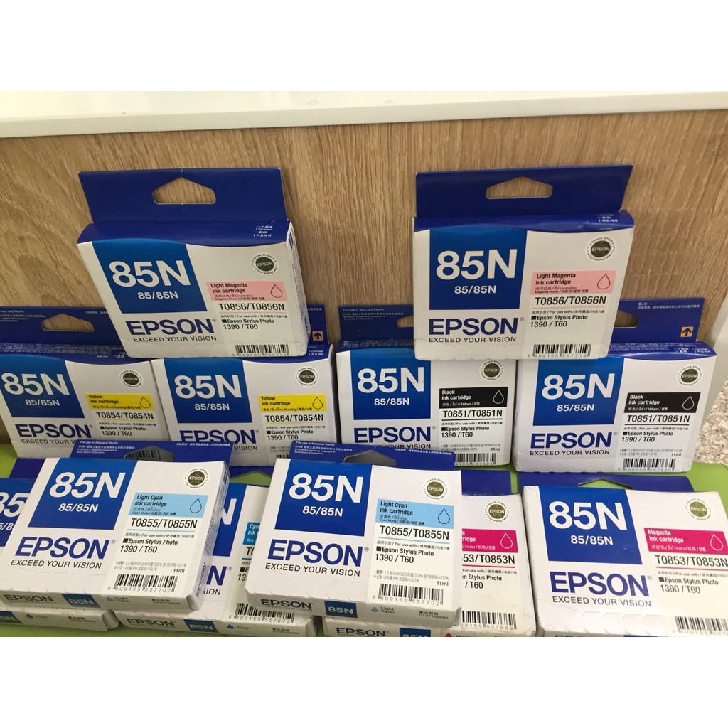 Cung cấp sỉ và lẻ mực zin Epson 85/ 85N sử dụng cho máy in Epson 1390, Epson T60
