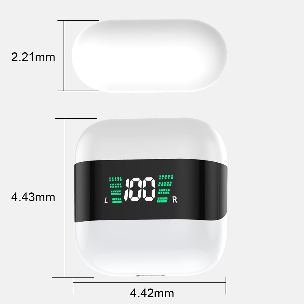 Tai nghe bluetooth TWS 5.0 cảm ứng chạm màn hình LED chống ồn cao cấp chính hãng BT400
