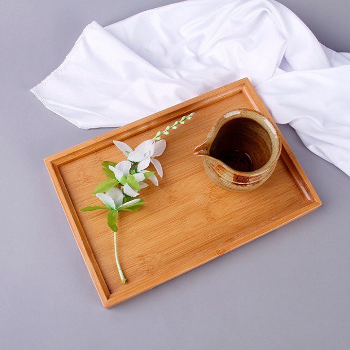 Khay trà chất liệu gỗ tre sang trọng đa chức năng - An toàn, cao cấp, chắc chắn - Hàng chuẩn tre Việt Nam