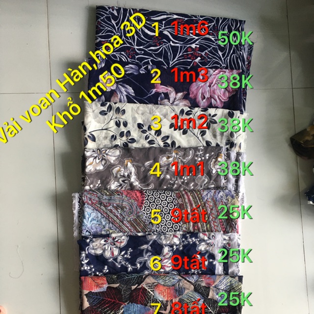 Vải khúc voan hoa