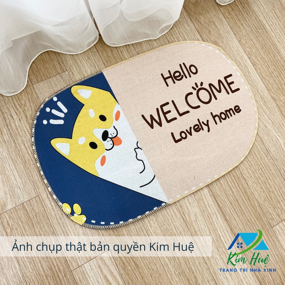 Thảm lau chân nhà tắm, thảm chùi chân gấu dâu Lotso 3d nhà bếp chống trơn trượt thấm nước giá rẻ 40x60cm Kim Huệ