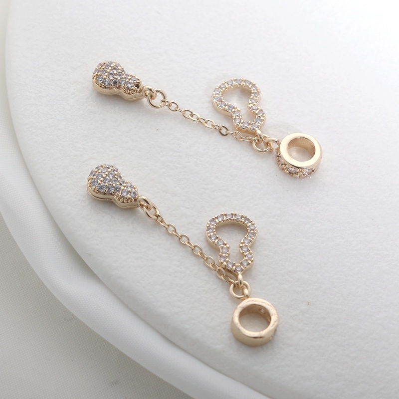 Bộ Hai Dây Thắt Lưng Hai Mặt Đá Zircon Màu Vàng Đồng 14k