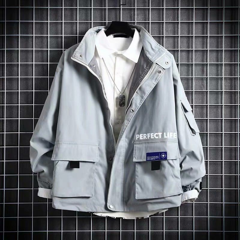 CR Áo Khoác Nam Phong Cách Hip Hop Thời Trang Đa Phong Cách