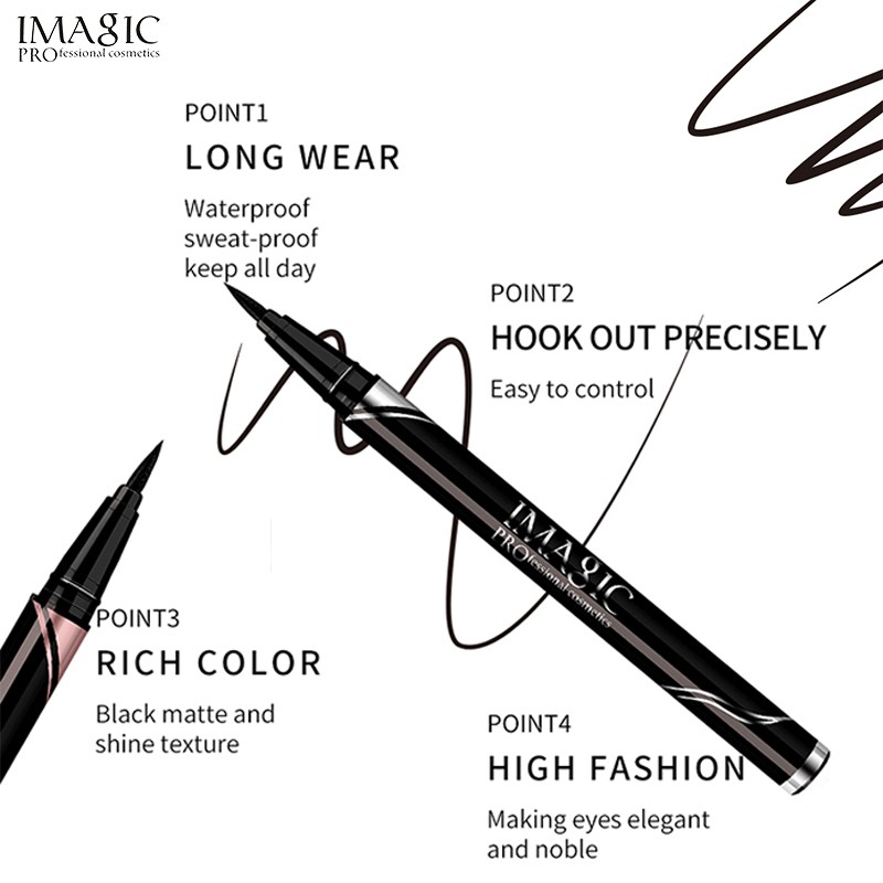 Bộ Bút Kẻ Mắt + Mascara IMAGIC Lâu Trôi Chống Thấm Nước 57g