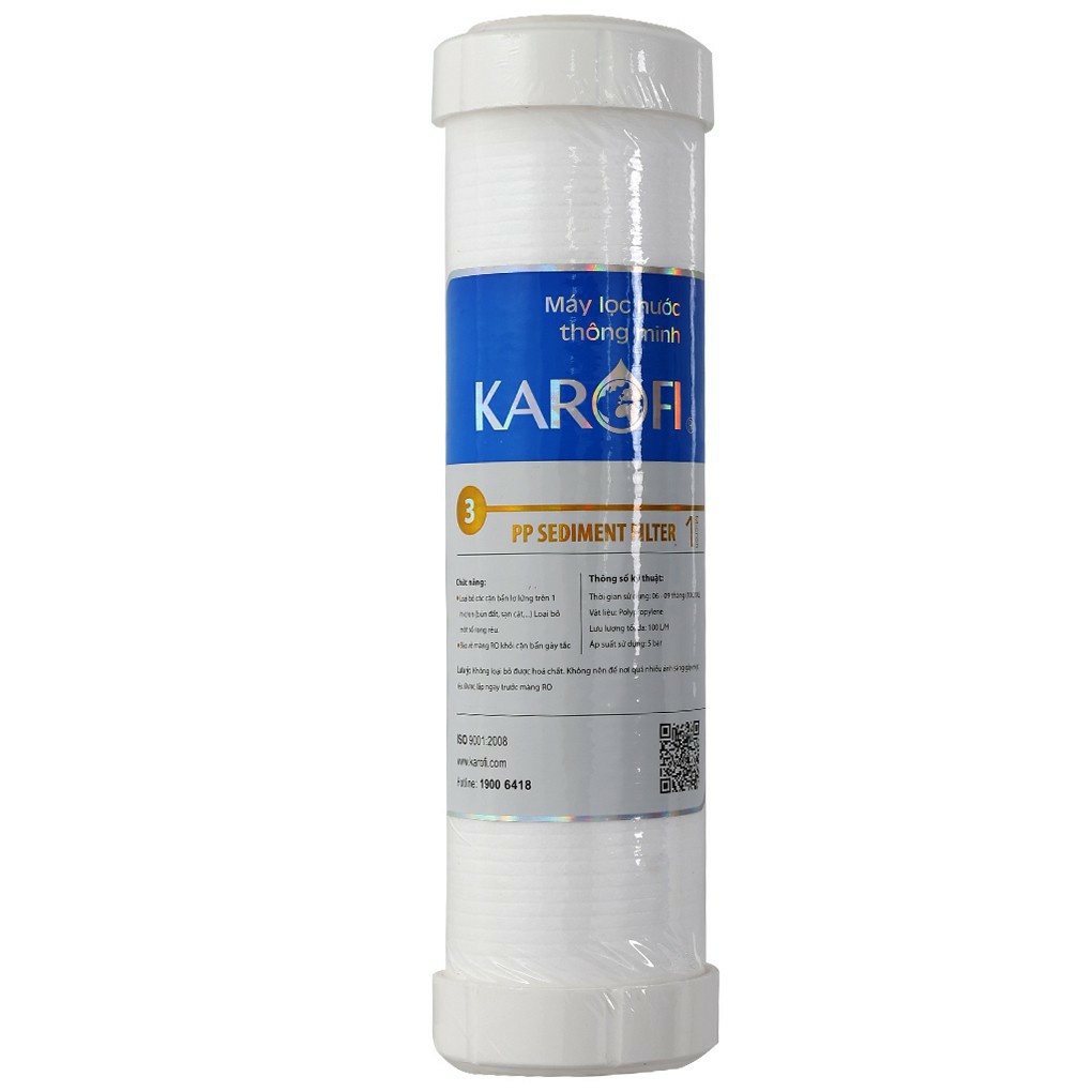 Bộ lõi thô lọc nước 1,2,3 KAROFI chính hãng( Thay được cho các máy lọc khác)