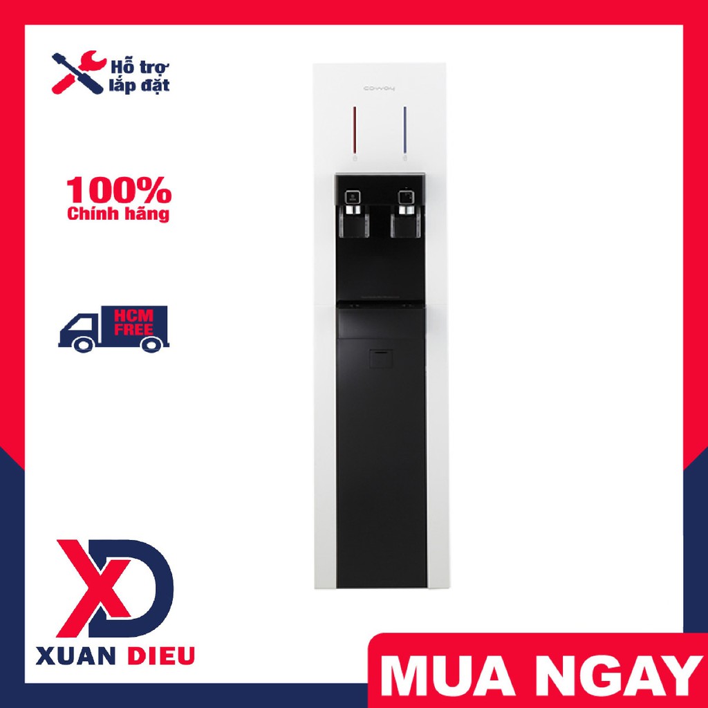 Máy lọc nước Coway CHP-590R -Thiết kế siêu mỏng, hiện đại, Chế độ an toàn chống bỏng nước nóng, Cần gạt lấy nước