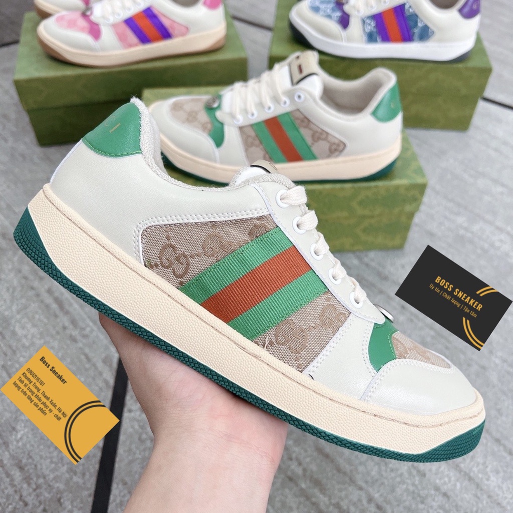 Giày Gucci Sơn Tùng bản đẹp, GC ST Chuẩn Sc trung, Full phụ kiện, tặng box bảo vệ giày