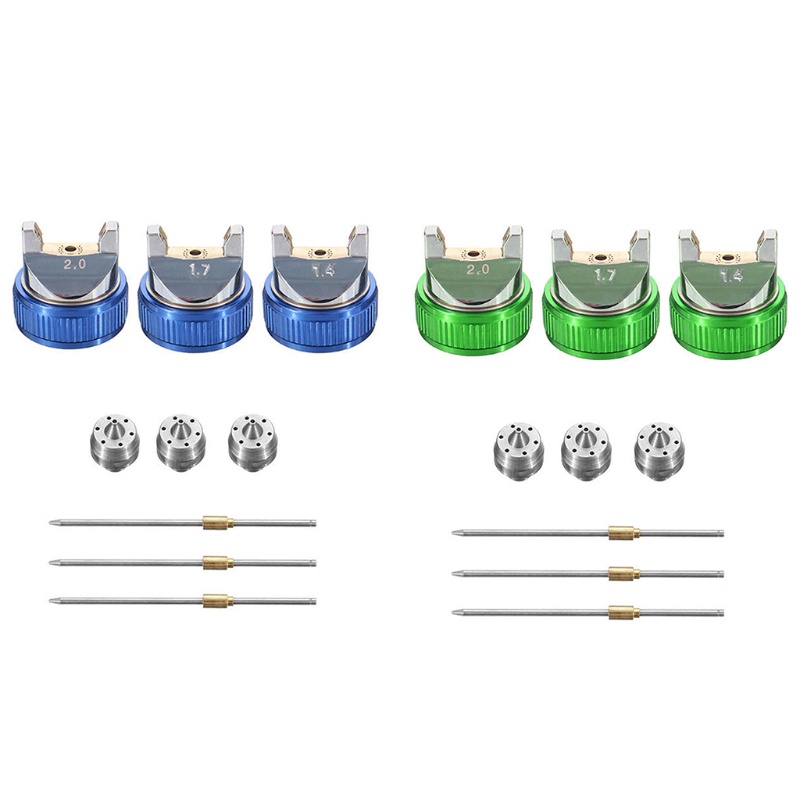 Bộ 3 Vòi Phun Sơn Thay Thế HVLP 1.4 / 1.7 / 2.0mm Cho Xe Hơi