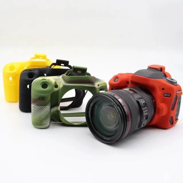 [Freeship toàn quốc từ 50k] Vỏ silicone cho máy ảnh Canon 80D