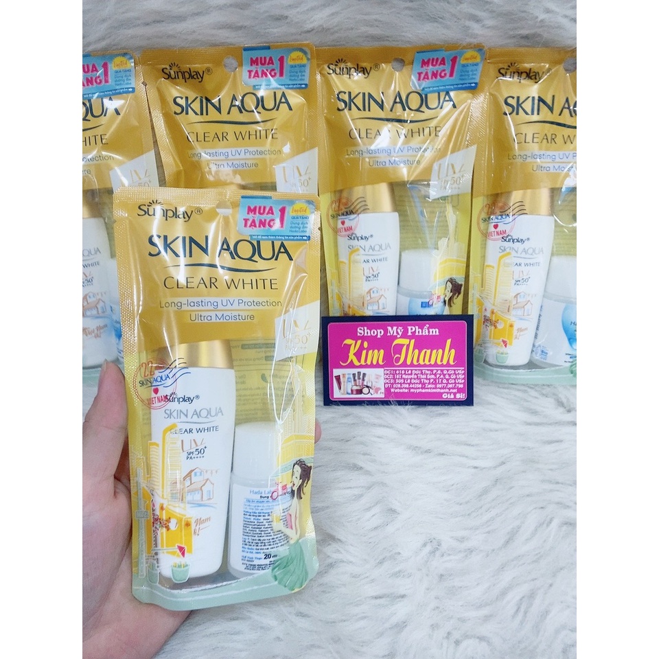 Sữa Chống Nắng Dưỡng Trắng Sunplay Skin Aqua Clear White SPF50 loại 55g 25g