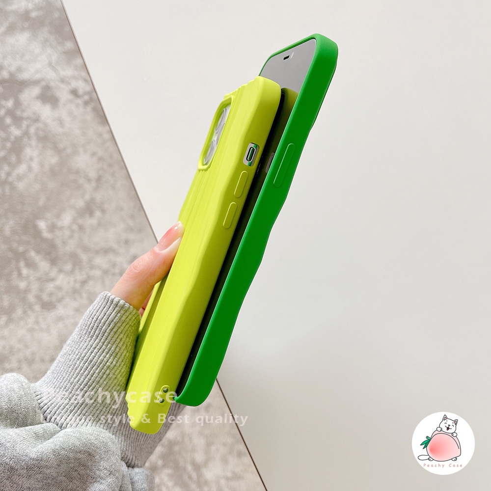 Ốp điện thoại TPU dẻo màu vàng/ xanh lá phản quang độc đáo thích hợp cho IPHONE 13 12 11 PRO MAX X XS MAX XR XSMAX