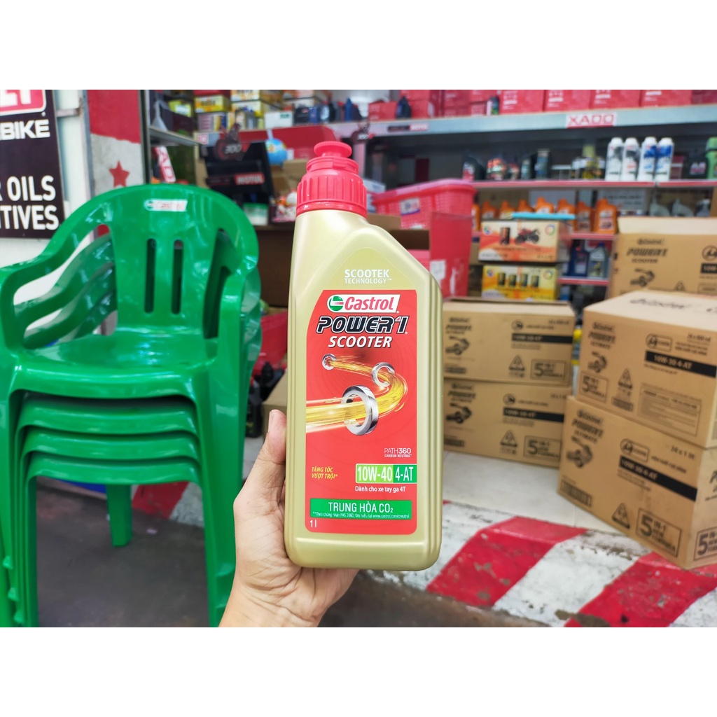 Nhớt Castrol Power 1 Scooter 10W40 dành cho xe ga hàng chính hãng