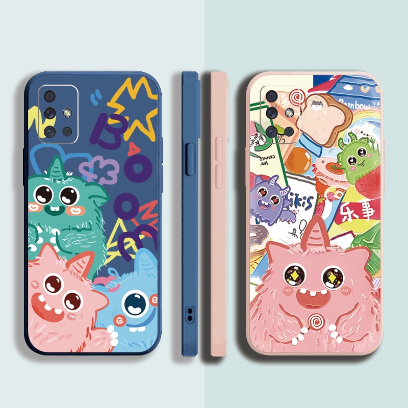Ốp Điện Thoại Cạnh Vuông In Hình Quái Vật Cho Samsung Galaxy A31 A32 4G A52 A72 5G A11 A51 A71 A10S A50 A30S A20S M42