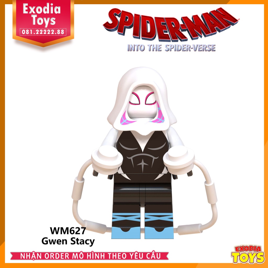 Xếp hình minifigure nhân vật siêu anh hùng Spider Man : Vũ Trụ Mới - Đồ Chơi Lắp Ghép Sáng Tạo - WM6052