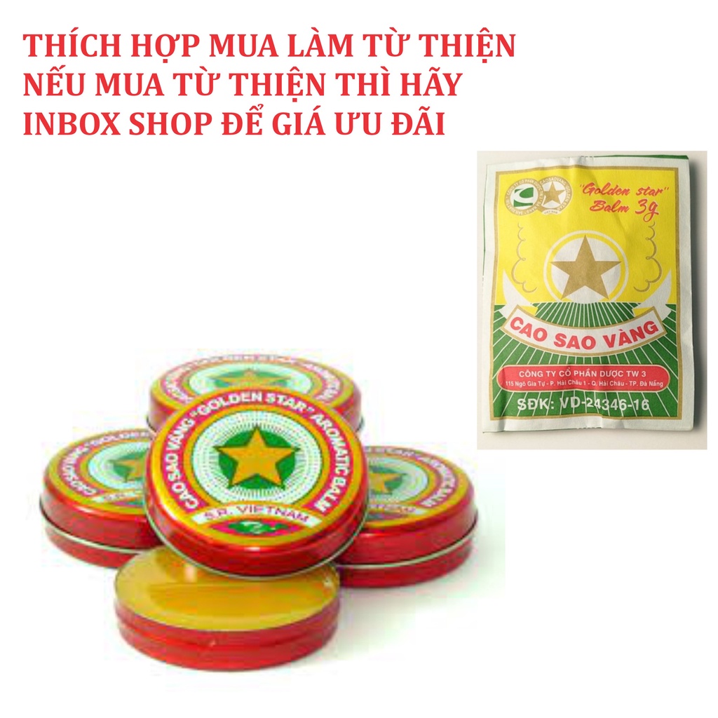 CAO SAO VÀNG Việt Nam dầu cù là chính hãng dược TW3 1 gói