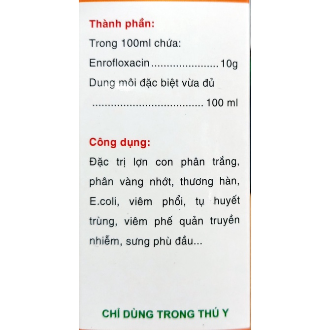 ENRO-10S 100ml Goovet Dùng cho heo và gia cầm