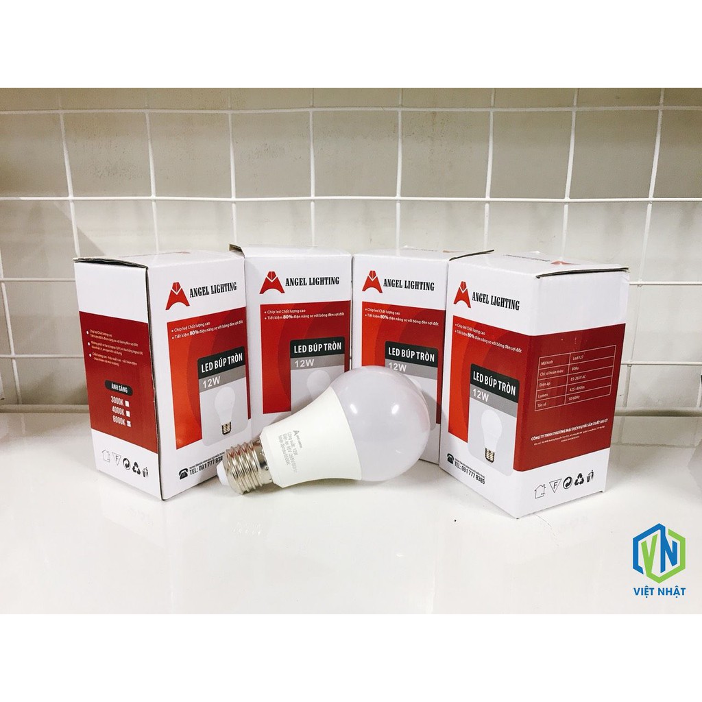 combo 5 đèn búp led 12w ánh sáng trắng