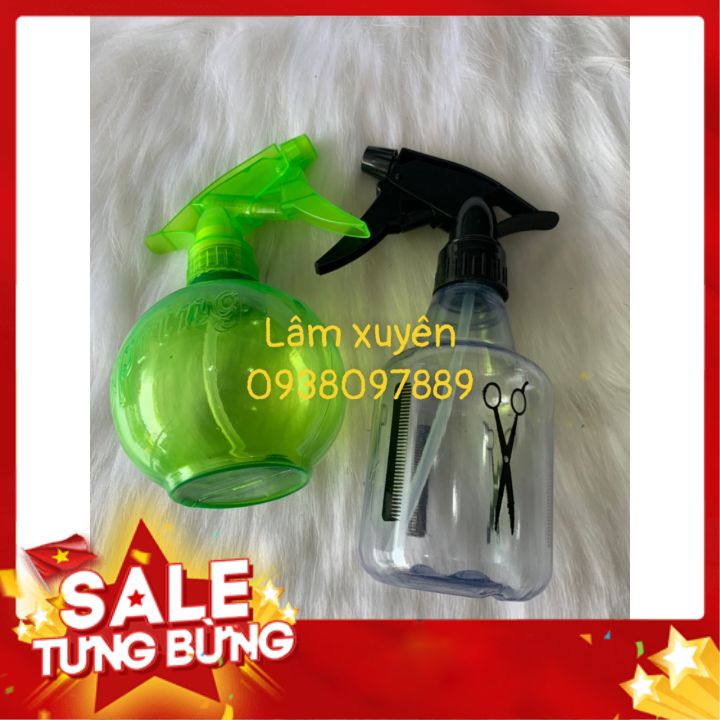 Bình xịt nước, bình phun sương [FREE SHIP] bình nhựa trong, đựng nước, đựng hoá chất khi làm tóc, nhỏ gọn dễ cầm