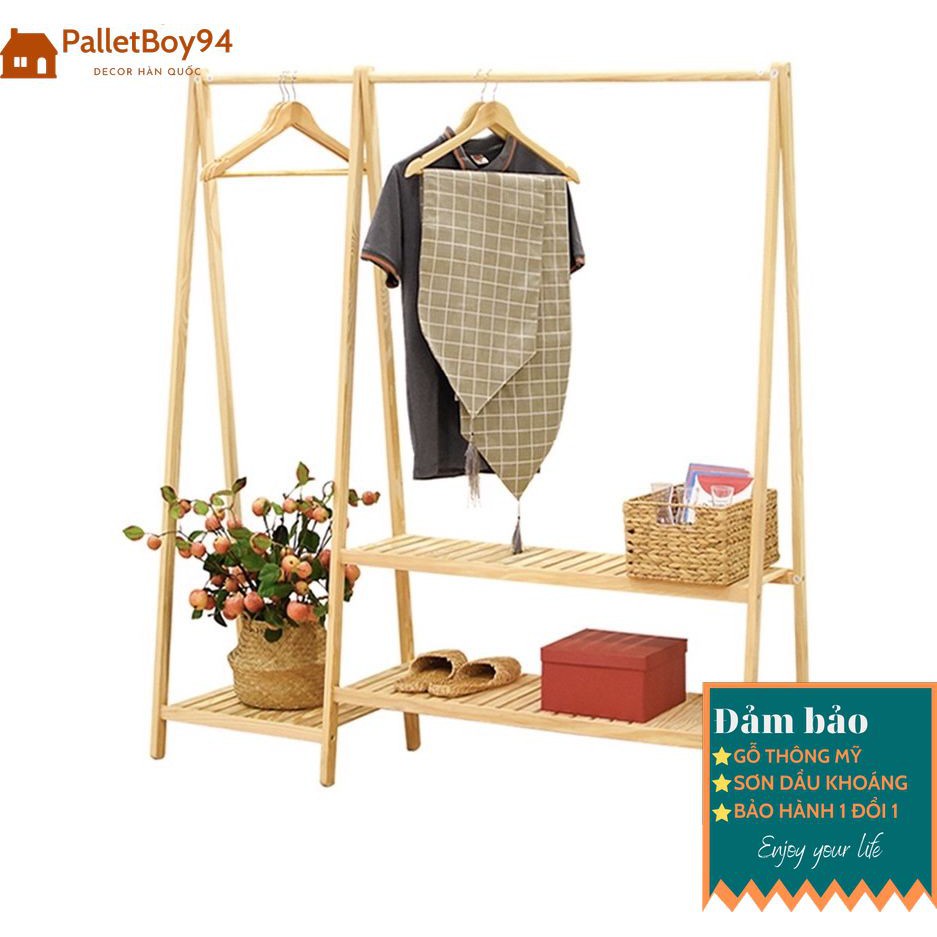 ❁۞♦KỆ TREO QUẦN ÁO CHỮ A GHÉP / ĐÔI, GỖ THÔNG MỸ, ĐÃ SƠN DẦU KHOÁNG BẢO VỆ