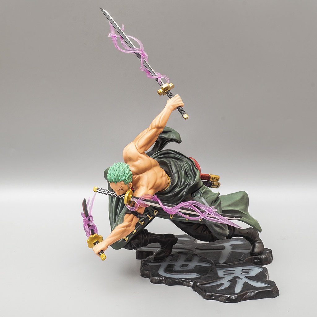 Mô hình One Piece Roronoa Zoro 3000 Thế Giới POP cao 20cm, Nặng 750G - Mô Hình Zoro trang trí One Piece Figure Haki Shop