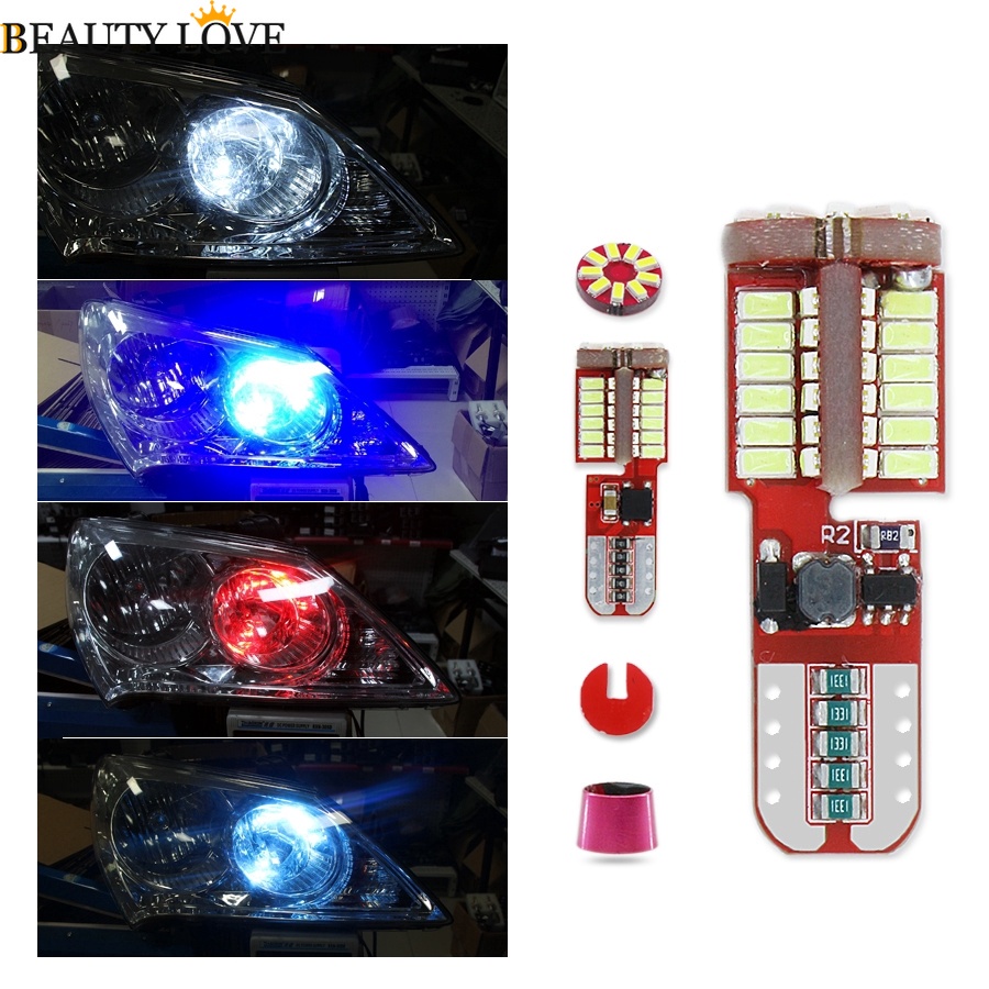 Bóng Đèn LED Nhỏ T10 3014 57SMD 12V W5W Chuyên Dụng Cho Xe Hơi