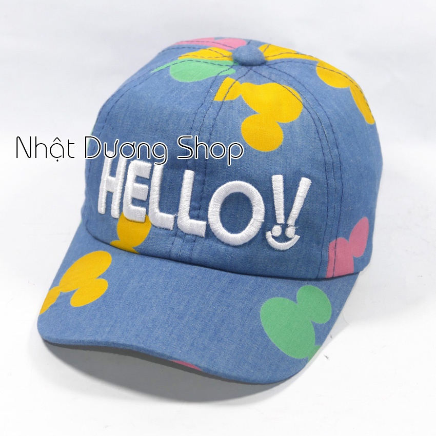 [ Hình thật ] Nón kết Hello cho trẻ em từ 4-7 tuổi chất liểu vải cotton cao cấp tạo cảm giác êm ái cho bé