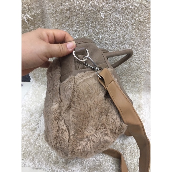 Túi si da phối lông mới cao