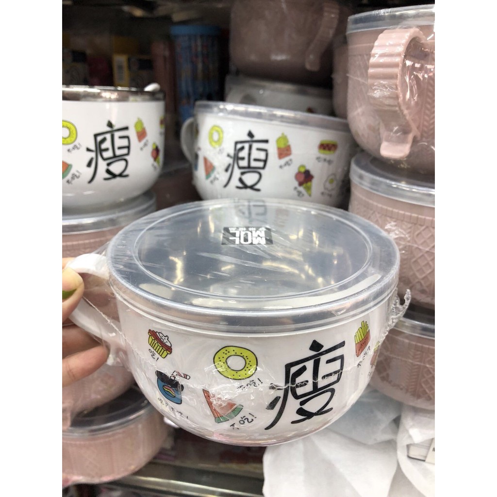 Ca mỳ lõi inox 2 lớp cách nhiệt, Bát ăn dặm lõi inox cách nhiệt