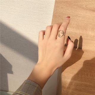 Hàn Quốc Châu Âu Mỹ Trừu Tượng Mặt Nhẫn Nữ Hàn Quốc Tính Khí Phóng Đại Retro Nhẫn Thời Gian Chỉ Số Nhẫn Ngón Tay Mở Nhẫn